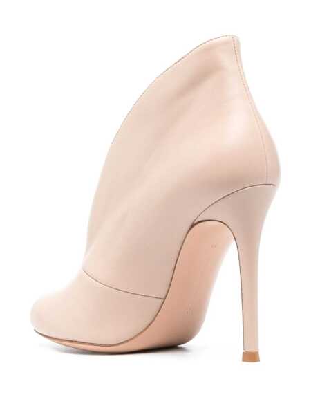 Bocanci Gianvito Rossi Gianvito Rossi Open Toe Leather Heel Ankle Boots POWDER Femei (BM 15245008) 3