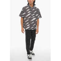 Camasi casual Neil Barrett pentru Barbati - Camasi casual Neil Barrett All Over Thunderbolt Printed Boxy Fit Shirt White Barbati (BM 15249031) - B-mall.ro