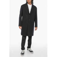 Paltoane Neil Barrett pentru Barbati - Paltoane Neil Barrett Solid Color Wool Blend Coat Blue Barbati (BM 15249034) - B-mall.ro