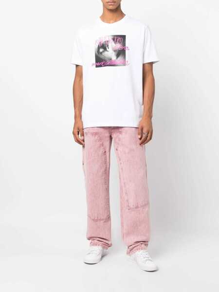 Tricouri Off-White Cotton Tornato Crew-Neck T-Shirt With Print White Barbati (BM 15249040) 2