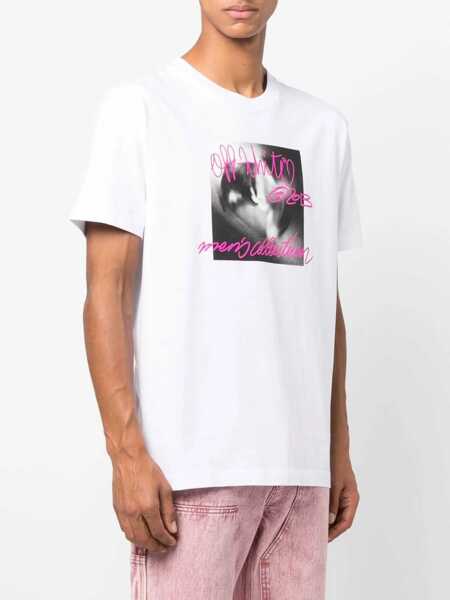 Tricouri Off-White Cotton Tornato Crew-Neck T-Shirt With Print White Barbati (BM 15249040) 3