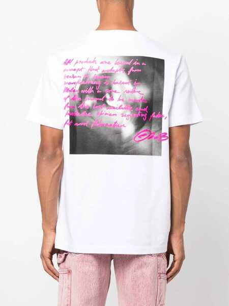 Tricouri Off-White Cotton Tornato Crew-Neck T-Shirt With Print White Barbati (BM 15249040) 4