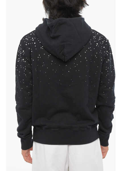 Bluze de trening Off-White Brushed Cotton Hoodie With Jewels Black Barbati (BM 15249046) 2