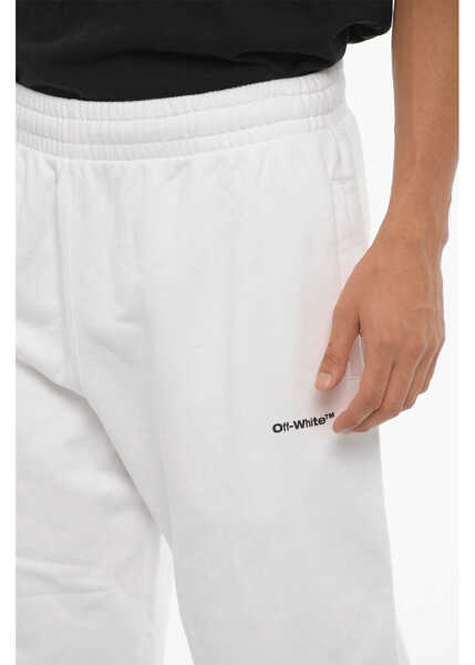 Pantaloni de trening Off-White Seasonal Brushed Cotton Joggers With Contrasting Details White Barbati (BM 15249058) 3
