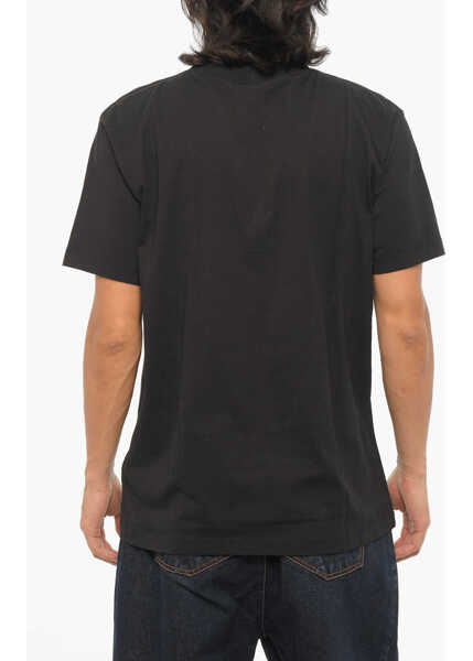 Tricouri Marcelo Burlon Solid Color Eclipse Cross Crew-Neck T-Shirt Black Barbati (BM 15249070) 2