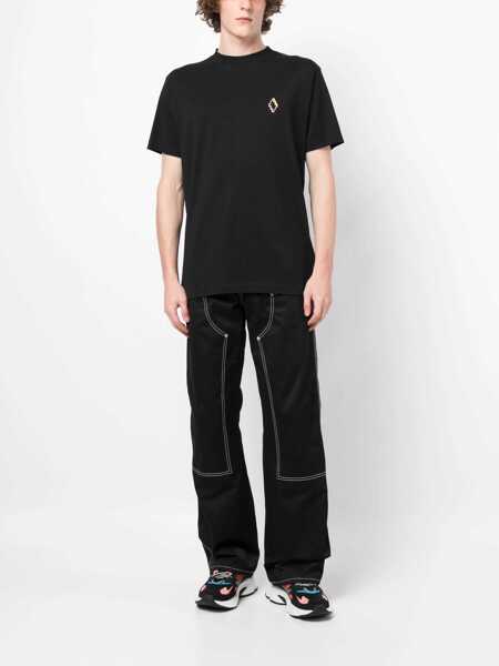 Tricouri Marcelo Burlon Cotton Crew-Neck T-Shirt Black Barbati (BM 15249073) 2