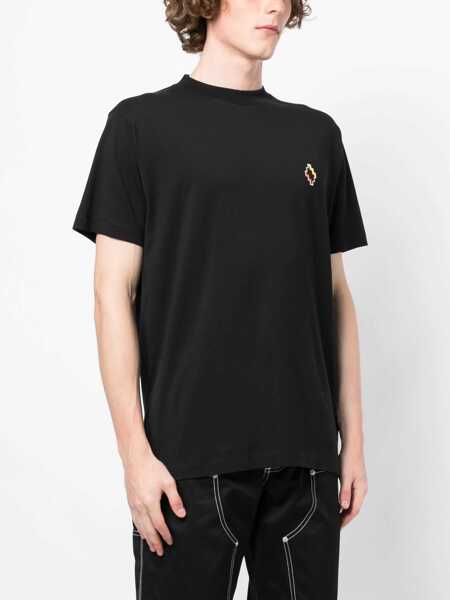 Tricouri Marcelo Burlon Cotton Crew-Neck T-Shirt Black Barbati (BM 15249073) 3
