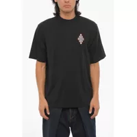 Tricouri Solid Color Optical Cross Crew-Neck T-Shirt Barbati