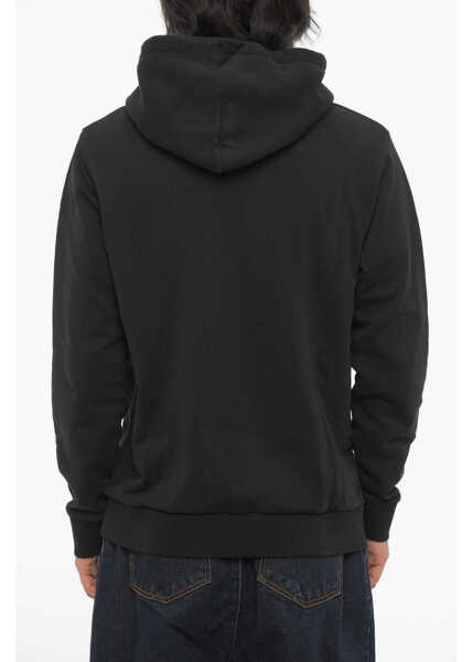 Bluze de trening Marcelo Burlon Cotton Eclipse Hoodie With Patch Pocket Black Barbati (BM 15249091) 2