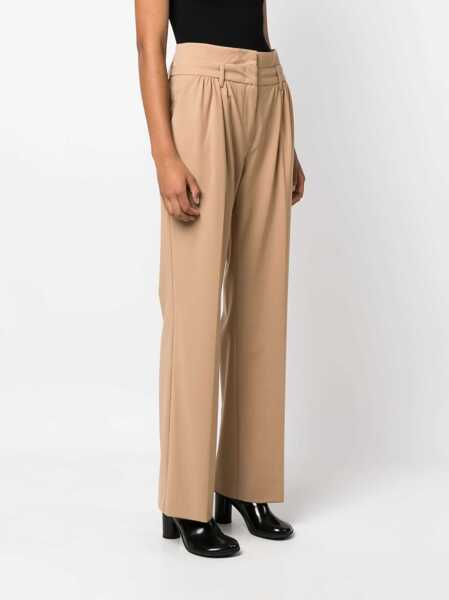 Pantaloni office THE GARMENT Wool Blend Pisa Pants With Belt Loops Brown Femei (BM 15249109) 3