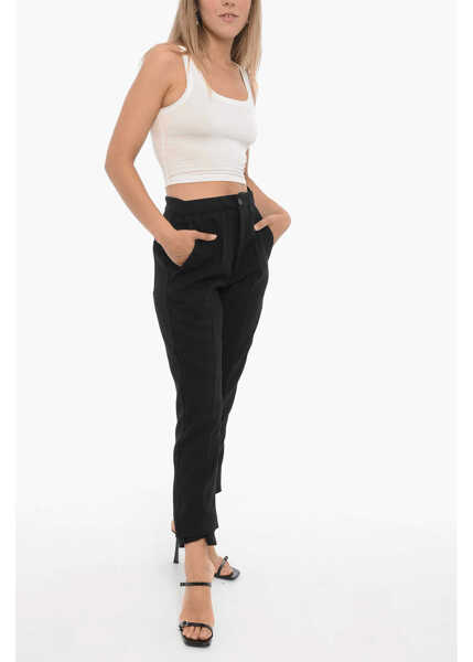 Pantaloni office SETCHU High Waist Virgin Wool Straight Leg Pants Black Femei (BM 15249112) 4