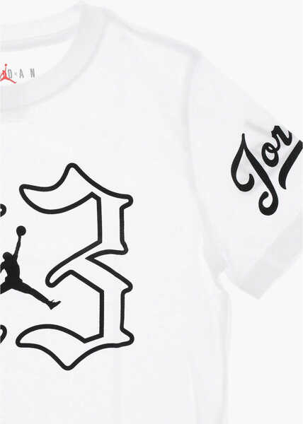 Tricouri Nike Air Jordan Crew-Neck T-Shirt With Contrast Maxi 23 Black & White Baieti (BM 15249127) 2