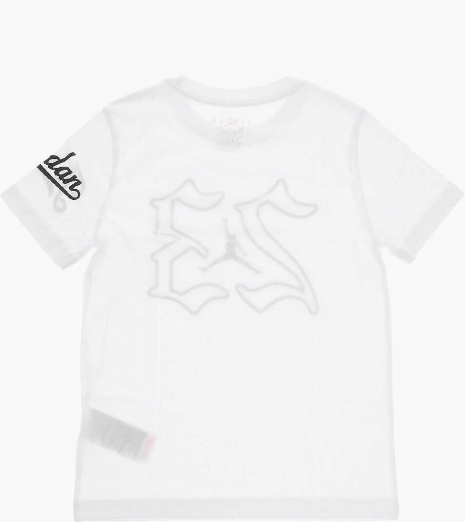 Tricouri Nike Air Jordan Crew-Neck T-Shirt With Contrast Maxi 23 Black & White Baieti (BM 15249127) 3