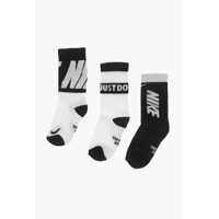 Sosete pentru Fete - Sosete Nike Air Jordan Set Of 3 Dri-Fit Socks With Contrasting Logo Black & White Fete (BM 15249136) - B-mall.ro