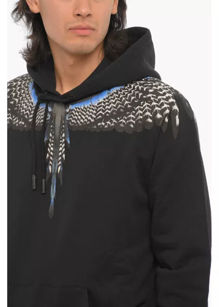 Bluze de trening Marcelo Burlon Regular Fit Grizzly Wings Hoodie Black Barbati (BM 15249328) 3