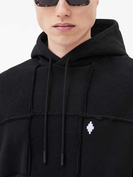 Bluze de trening Marcelo Burlon Solid Color Cotton Hoodie Black Barbati (BM 15249337) 4