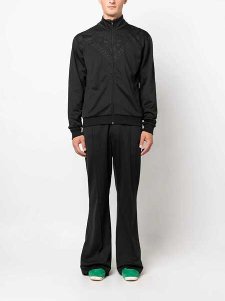 Bluze de trening Marcelo Burlon Bandana Motif Solid Color Sweatshirt With Zip Closure Black Barbati (BM 15249340) 2