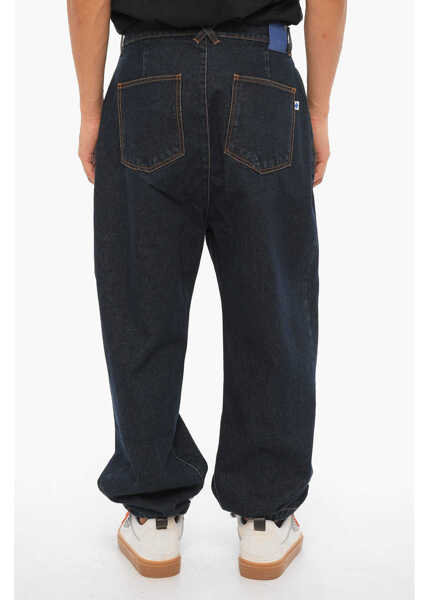 Blugi drepti Marcelo Burlon Pleated Regular Fit Jeans 17Cm Blue Barbati (BM 15249346) 2