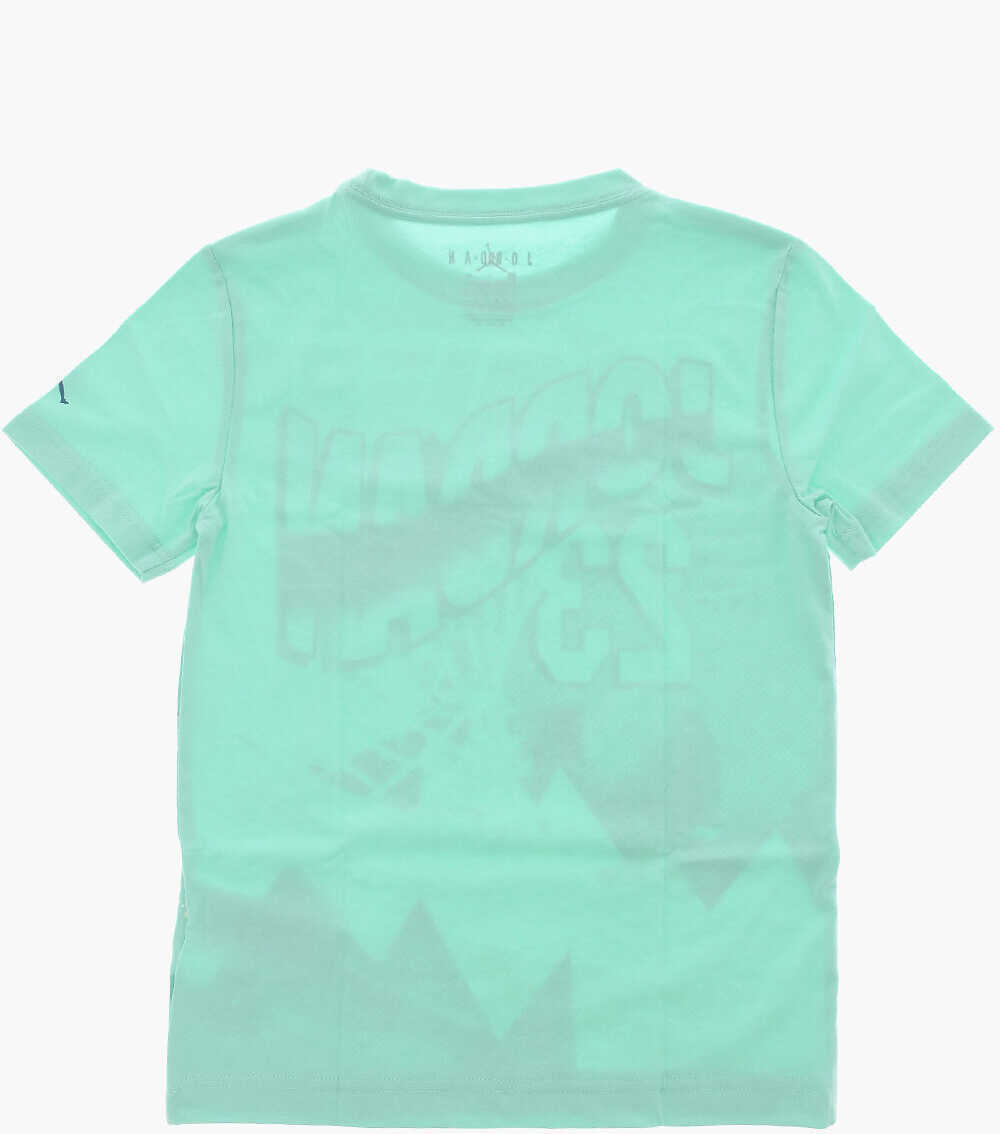 Tricouri Nike Air Jordan Cotton Blend T-Shirt With Maxi Frontal Print Green Baieti (BM 15249382) 3