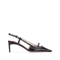 Pantofi cu toc Roger Vivier Mini Buckle Leather Slingback Pumps Femei