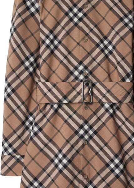 Rochii elegante Burberry Check Chemisier BROWN Femei (BM 15257008) 5