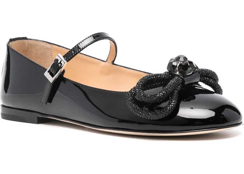 Balerini MACH & MACH Double Bow Ballerinas BLACK Femei (BM 15257128) 2