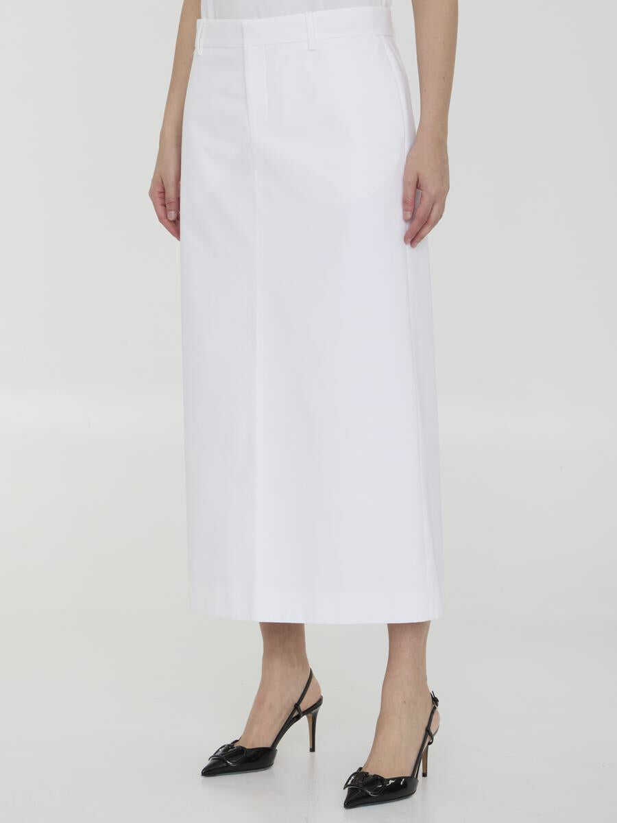 Fuste Valentino Garavani Compact Popeline Skirt WHITE Femei (BM 15260737) 2