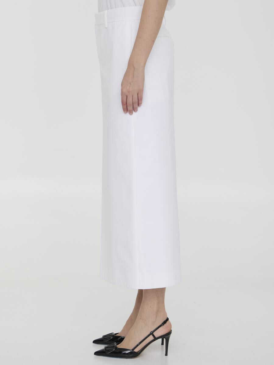 Fuste Valentino Garavani Compact Popeline Skirt WHITE Femei (BM 15260737) 3