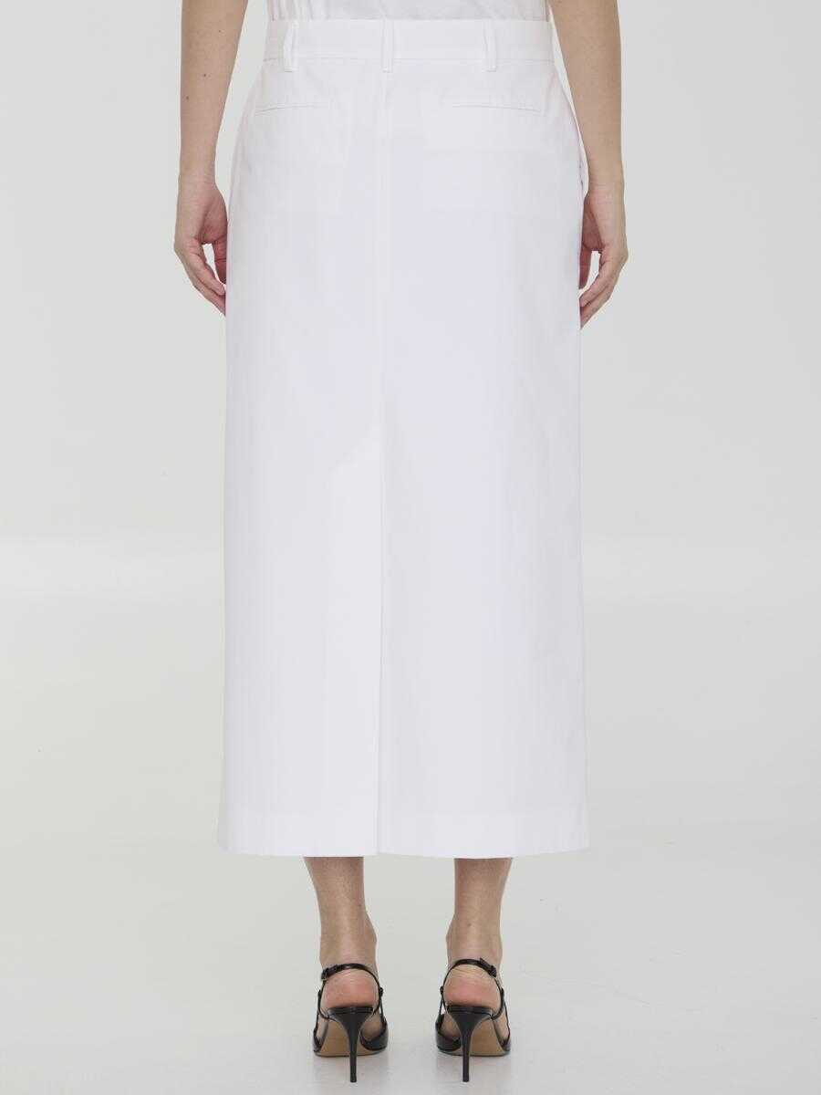 Fuste Valentino Garavani Compact Popeline Skirt WHITE Femei (BM 15260737) 4