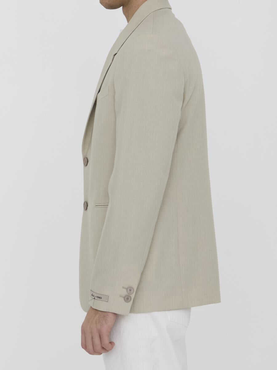 Geci Fendi Wool Jacket Beige Barbati (BM 15260806) 3