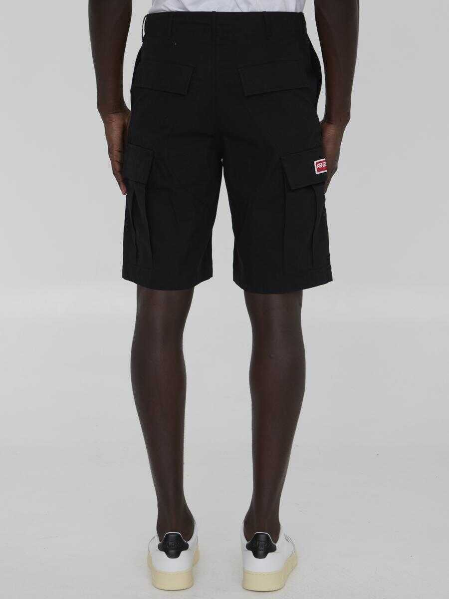 Pantaloni Kenzo Cargo Workwear Shorts Black Barbati (BM 15261043) 4