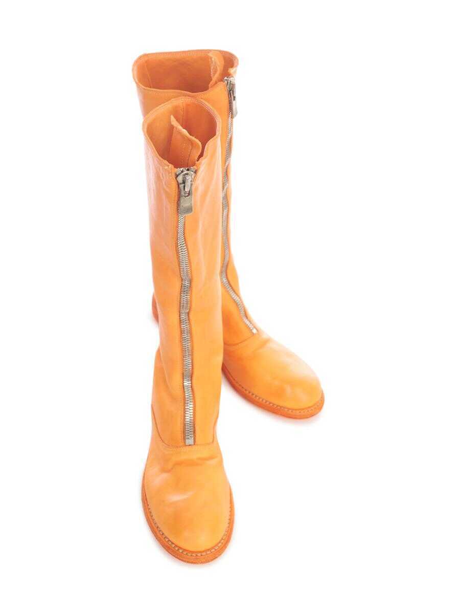 Bocanci GUIDI Guidi Front Zip Army Boots Sole Leather Shoes Yellow Femei (BM 15261775) 3