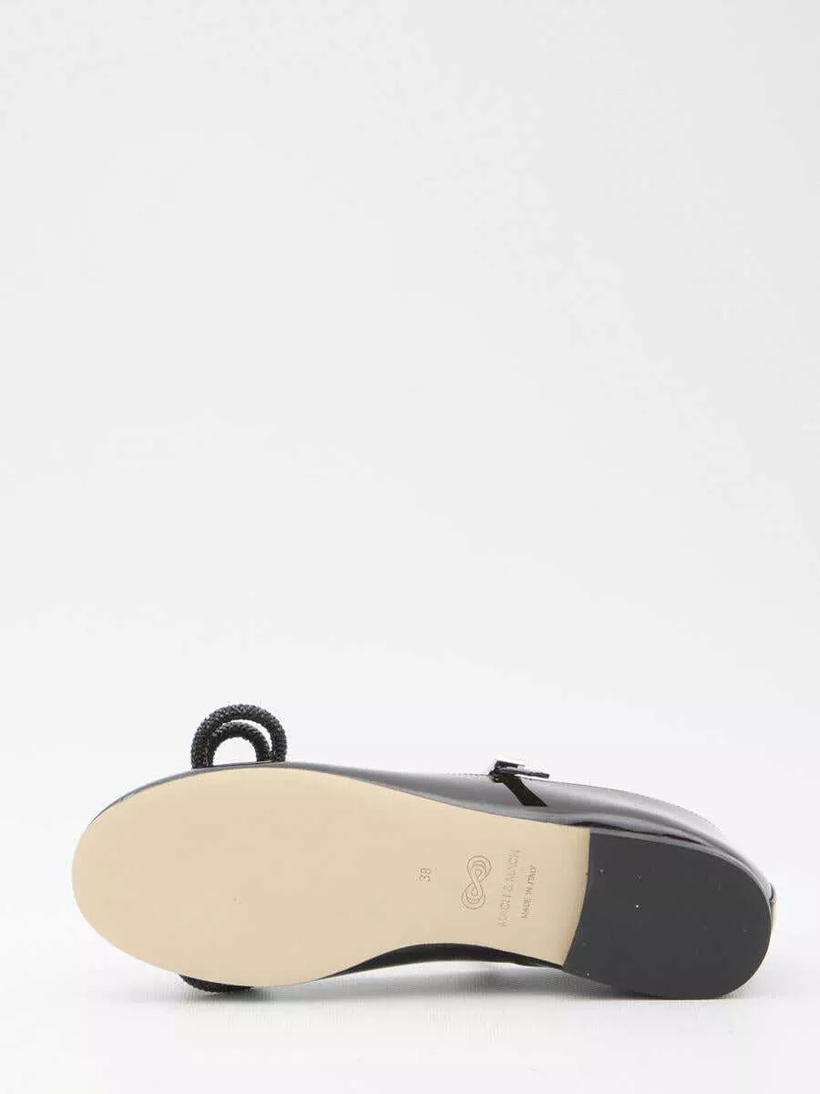 Balerini MACH & MACH Double Bow Ballerinas Black Femei (BM 15263032) 4