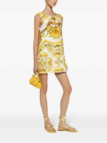Rochii Dolce & Gabbana Dolce & Gabbana Brocade Patterned Dress WHITE Femei (BM 15267700) 2