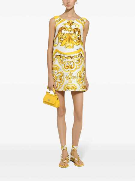 Rochii Dolce & Gabbana Dolce & Gabbana Brocade Patterned Dress WHITE Femei (BM 15267700) 3