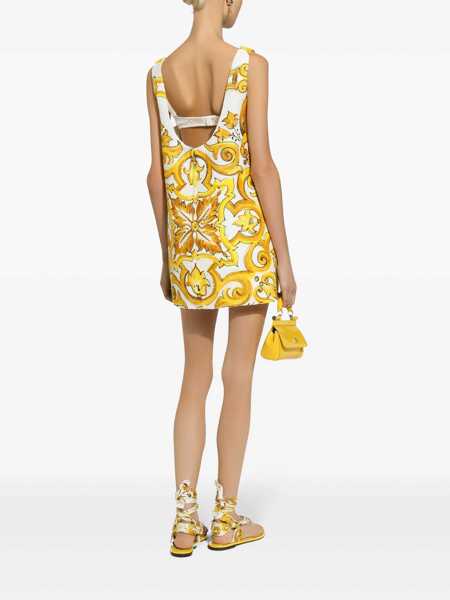 Rochii Dolce & Gabbana Dolce & Gabbana Brocade Patterned Dress WHITE Femei (BM 15267700) 4