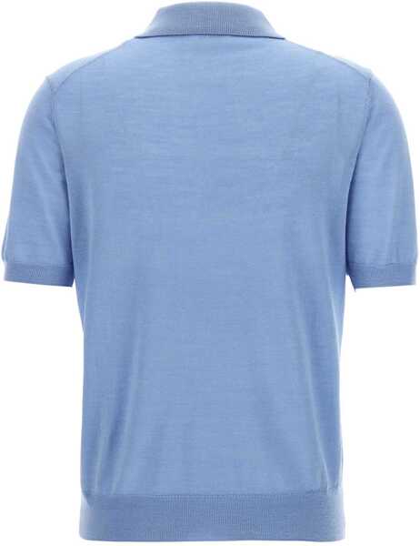 Tricouri Polo P.A.R.O.S.H. Knitted polo shirt Light Blue Femei (BM 15276110) 2