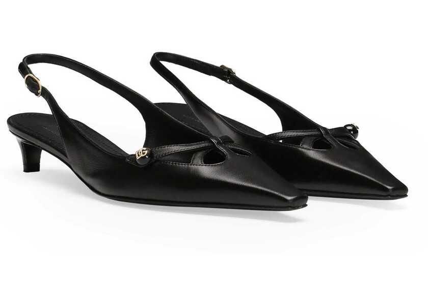 Pantofi cu toc Dolce & Gabbana Dg Logo Slingback BLACK Femei (BM 15276169) 2