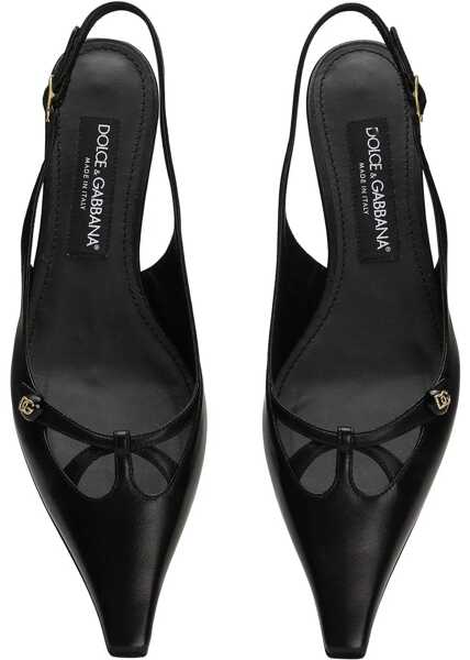 Pantofi cu toc Dolce & Gabbana Dg Logo Slingback BLACK Femei (BM 15276169) 4