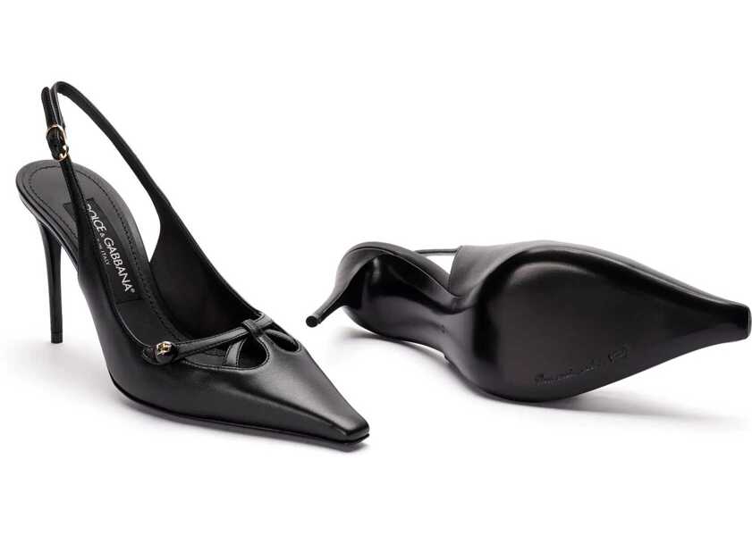 Pantofi cu toc Dolce & Gabbana Dg Logo Slingback BLACK Femei (BM 15276172) 4