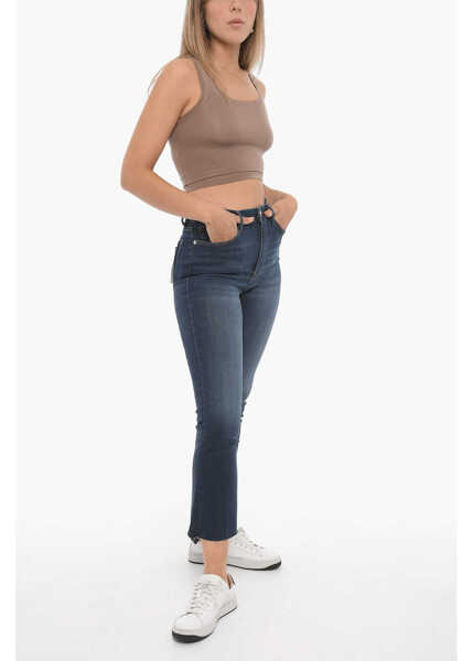 Blugi drepti FRAME Stretch Denim Le Super High Crop Mini Boot Jeans 20Cm Blue Femei (BM 15276277) 4