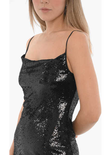 Rochii scurte AllSaints Sequined Haddi Mini Dress Black Femei (BM 15276466) 3