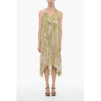 Rochii lungi Floral-Motif Asymmetrical Cut Capri Venetia Maxi Dress Femei