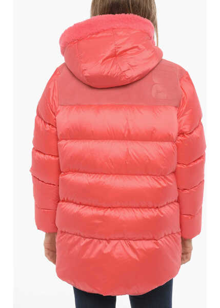 Geci de iarna UGG Nylon Shasta Down Jacket With Real Fur Details Red Femei (BM 15276505) 2