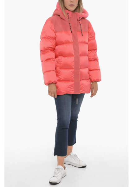 Geci de iarna UGG Nylon Shasta Down Jacket With Real Fur Details Red Femei (BM 15276505) 4