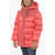 UGG Nylon Shasta Down Jacket With Real Fur Details Red