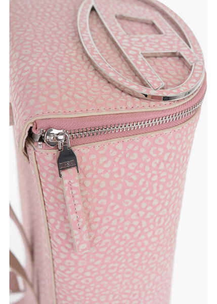 Rucsacuri Diesel Embossed Leather Backpack With Applicated Logo Pink Femei (BM 15276520) 4