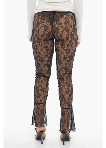 Pantaloni casual ADRIANA HOT COUTURE Macrame Lace Sheer Pants Black Femei (BM 15276634) 2