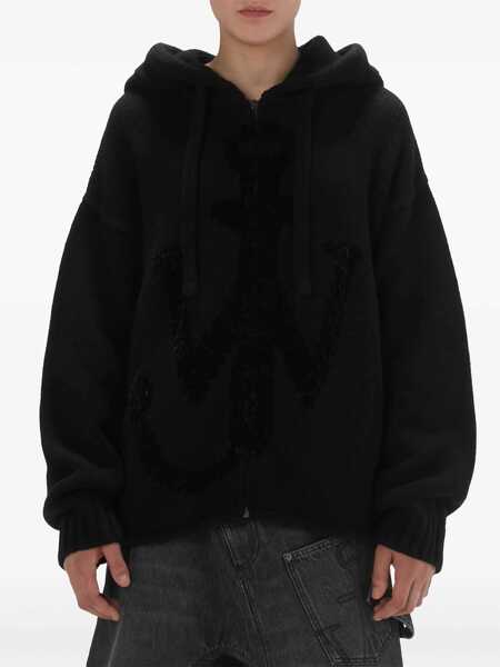 Bluze de trening JW Anderson JW Anderson Anchor Jwa Hoodie Black Barbati (BM 15285871) 3