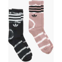 Sosete Set Of 2 Acid Wash Effect Socks With Embroidered Logo Fete